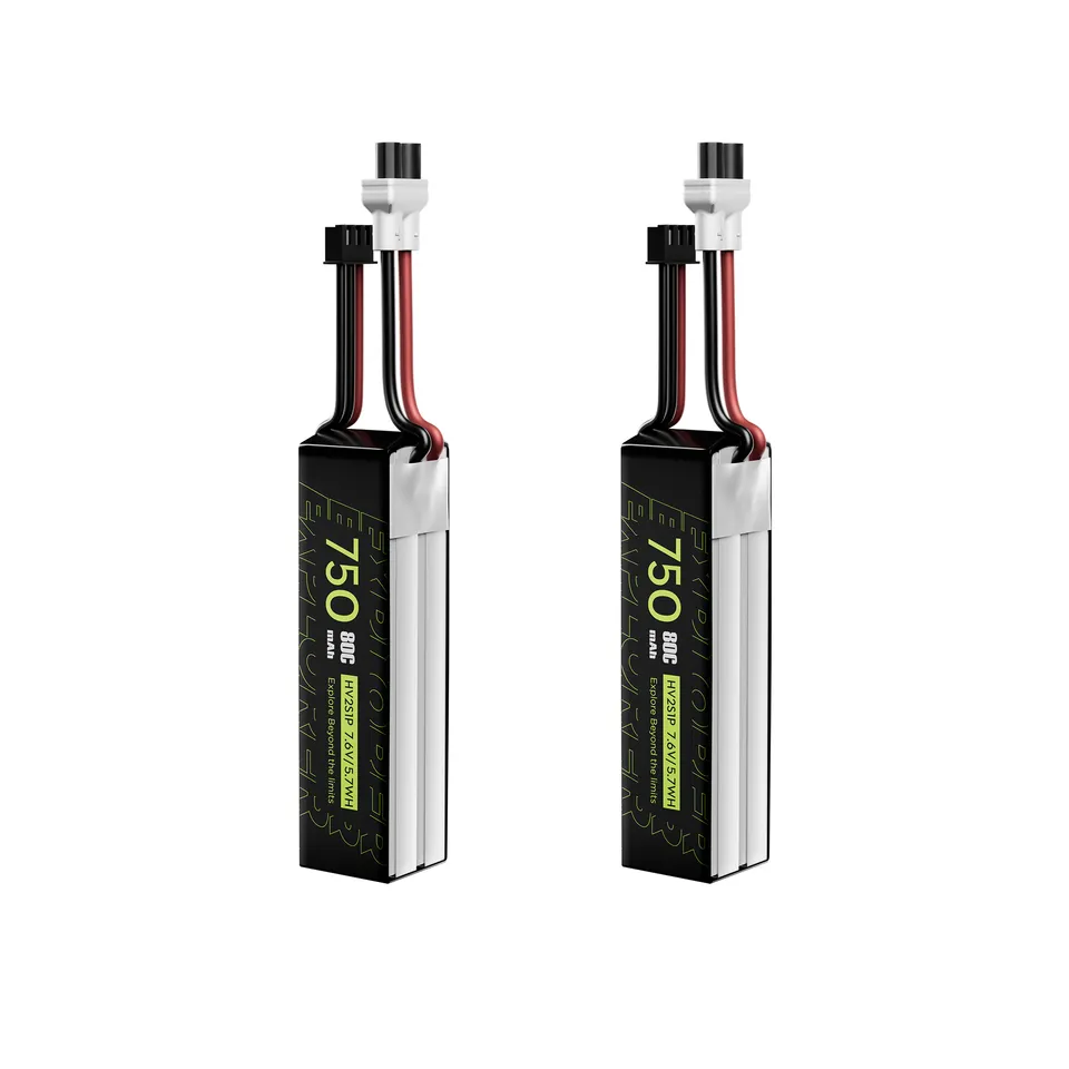 Flywoo Explorer 750mAh batteria LiHV 2S 80C XT30UP 2 pezzi