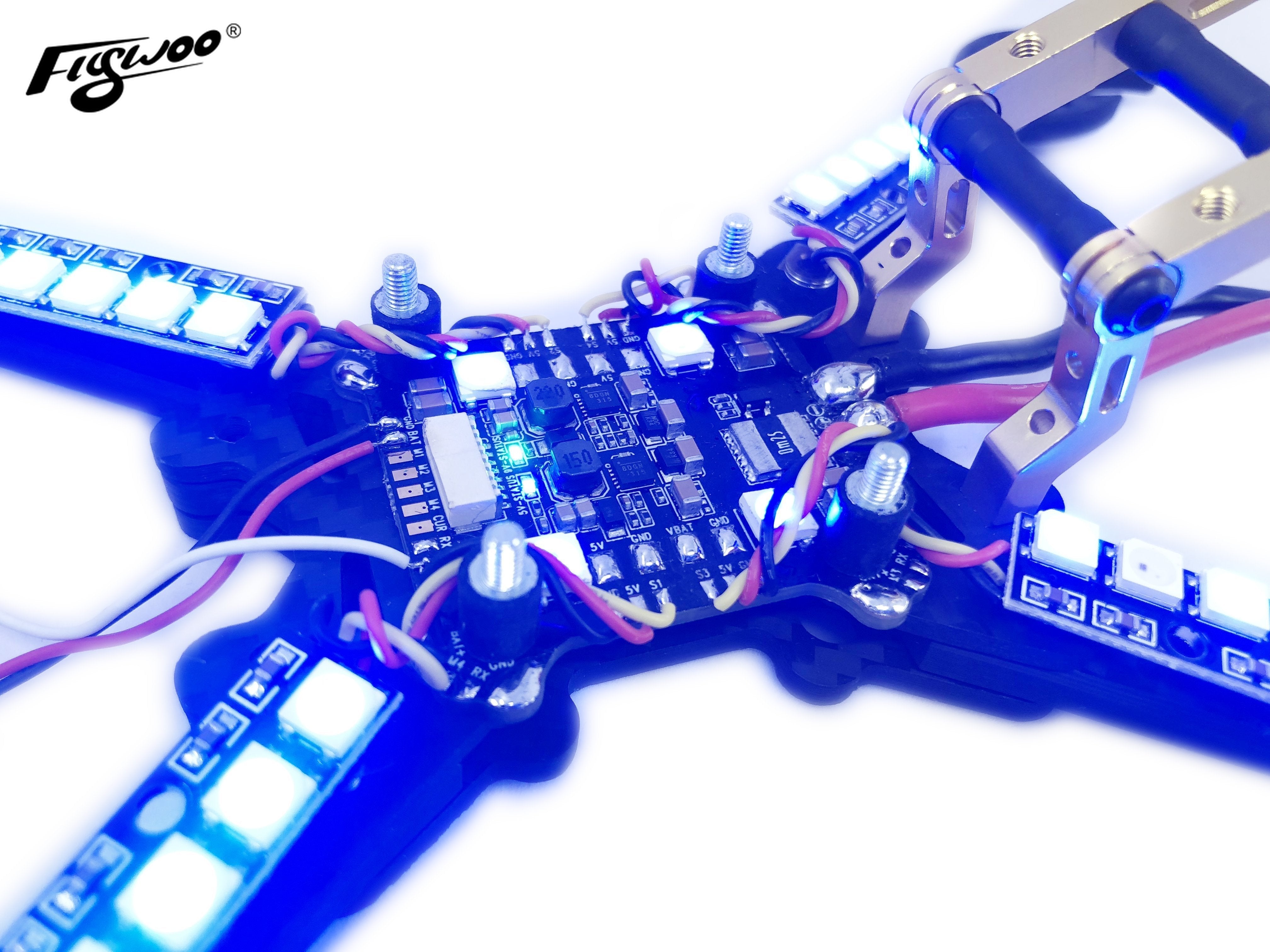 FlyWoo WS2812 scheda LED 8 LED 5V 57mm 4 pezzi