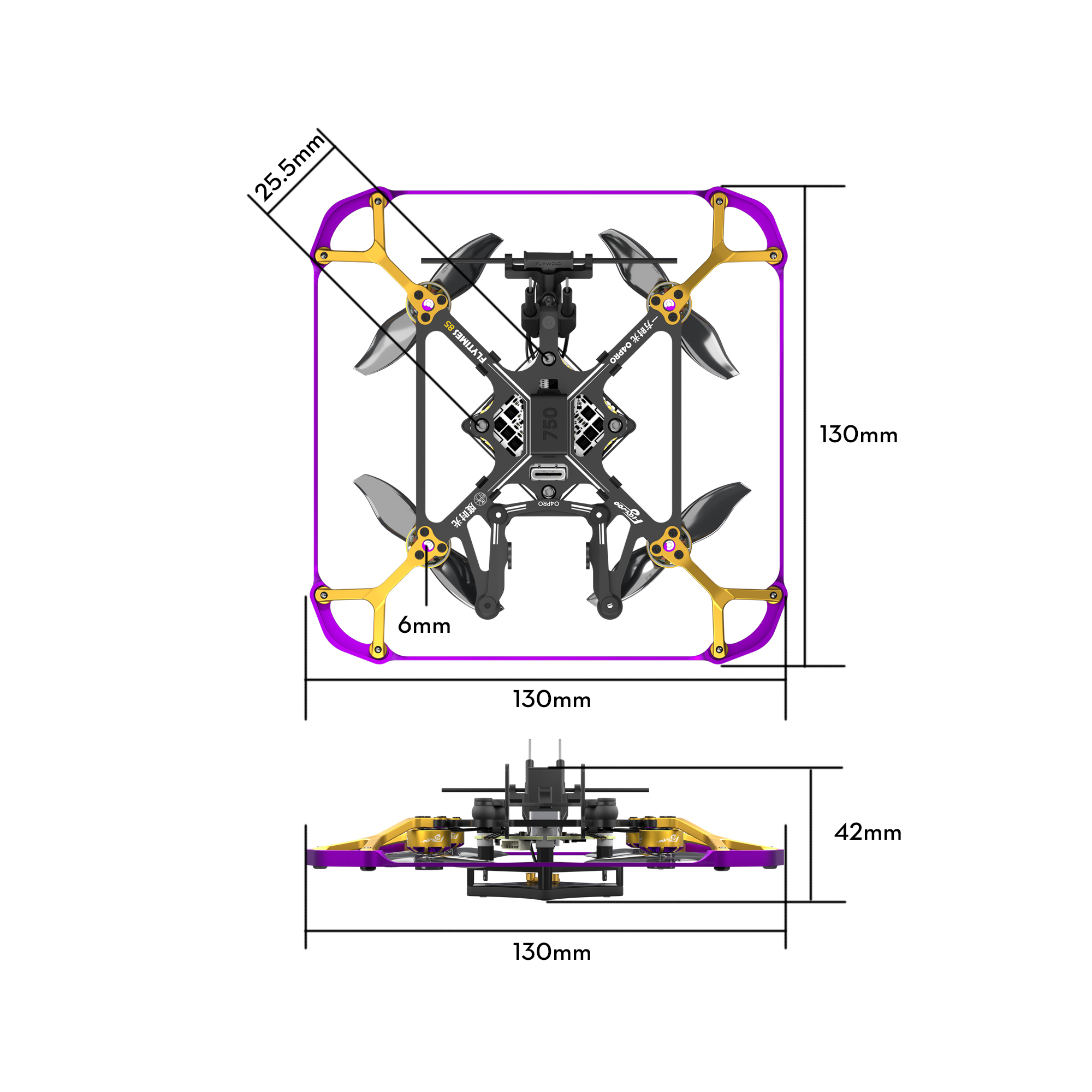 Flywoo Flytimes 85 DJI O4 Wide micro drone FPV 2S 4K