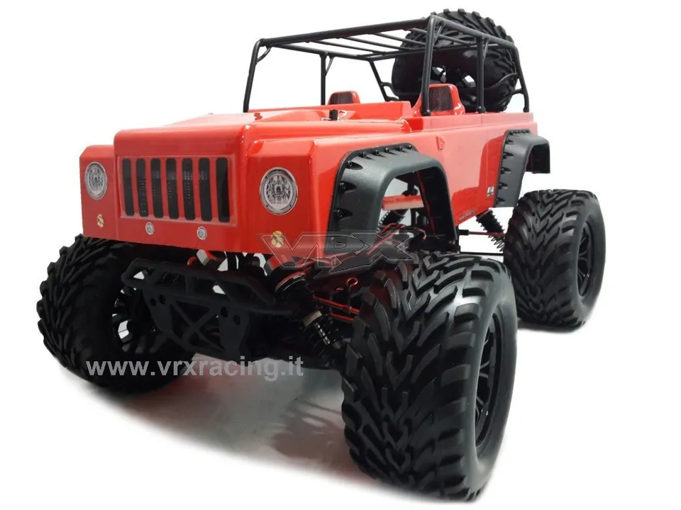 VRX Jeep Monster Truck 1/10 auto RC spazzole 4WD RTR