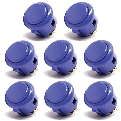 Sanwa OBSF-30 Pulsante Arcade 30mm Blu Scuro Snap-In