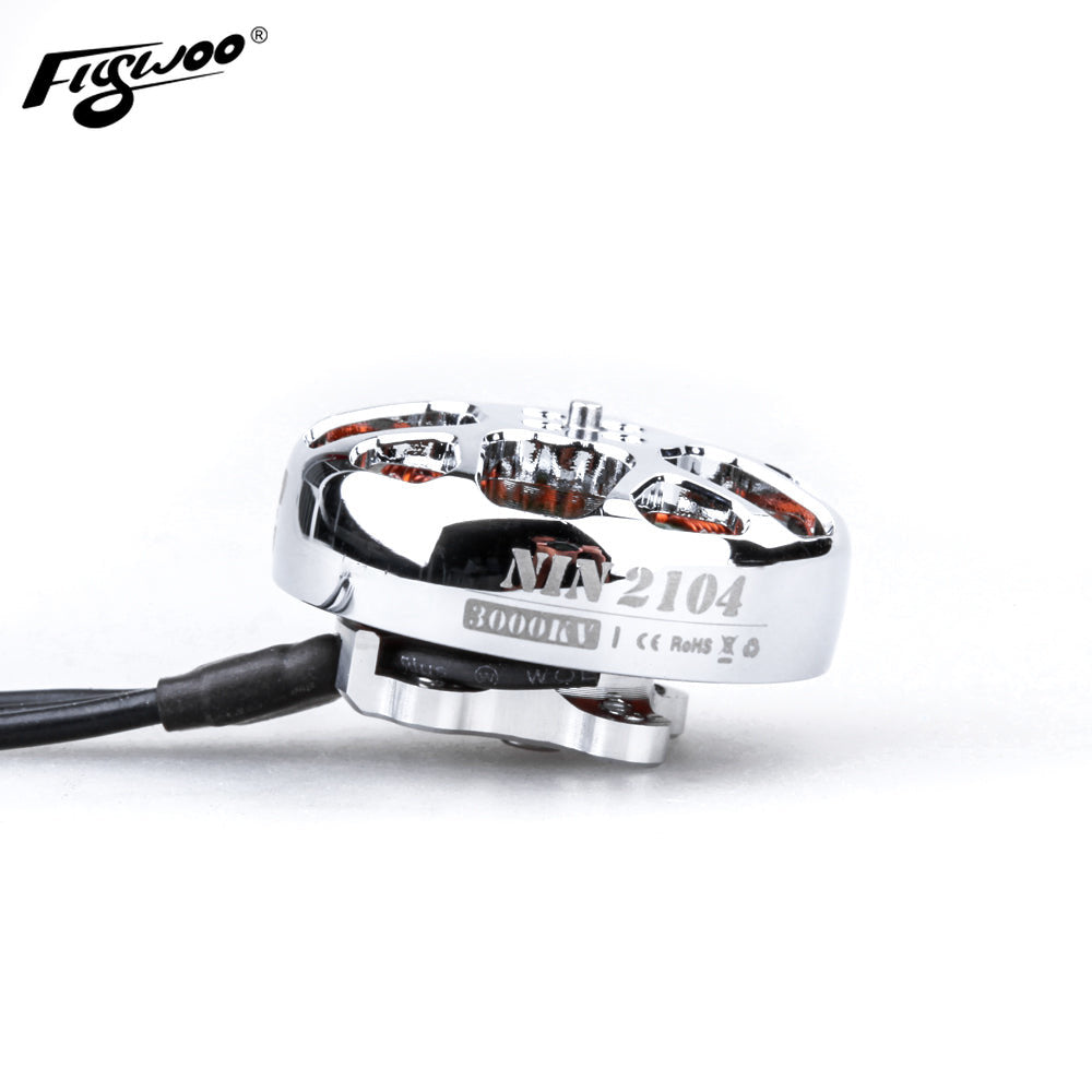 Flywoo NIN 2104 motore brushless 1800KV argento 4-6S