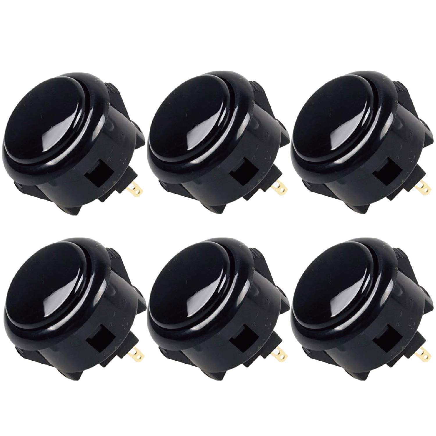 Sanwa OBS OBSC-30-CS Pulsanti Arcade 8pz Fumé