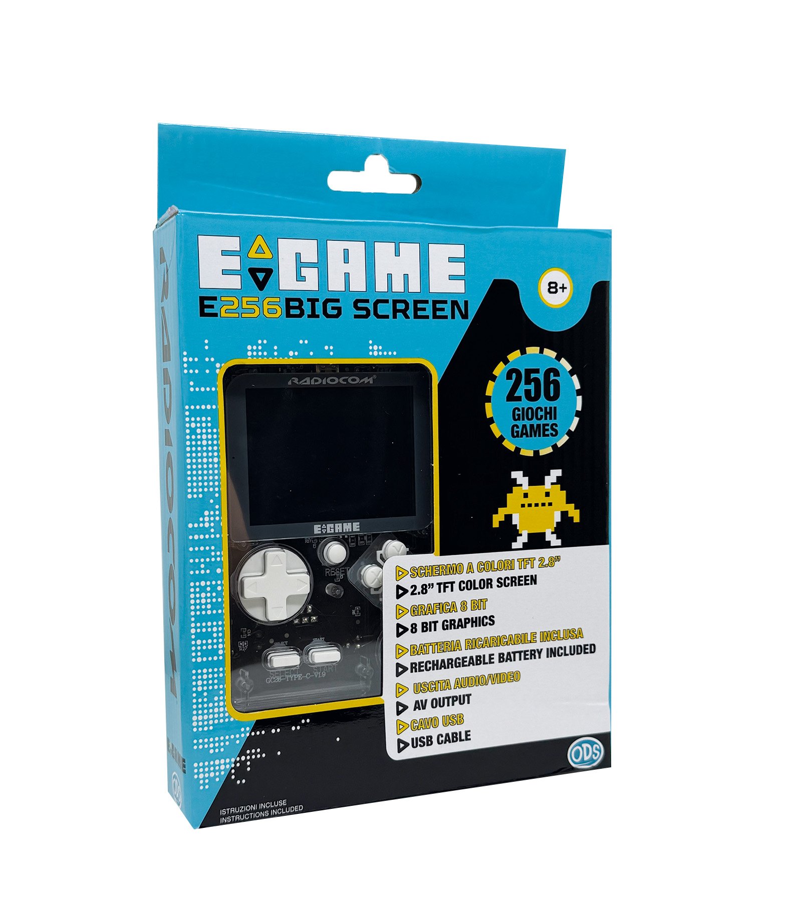 Radiocom Egame E256 Big Screen console portatile 256 giochi