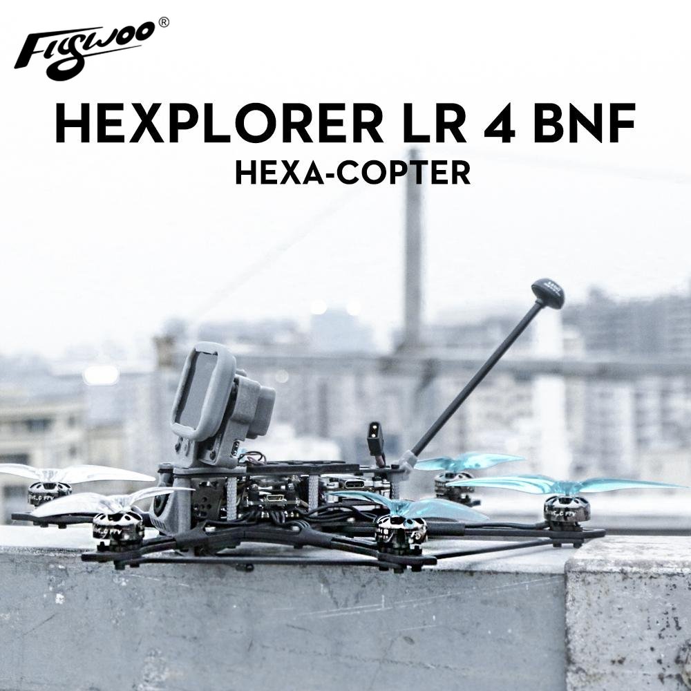 FlyWoo Long Range Drone HEXplorer LR 4 esacottero 4S Analog