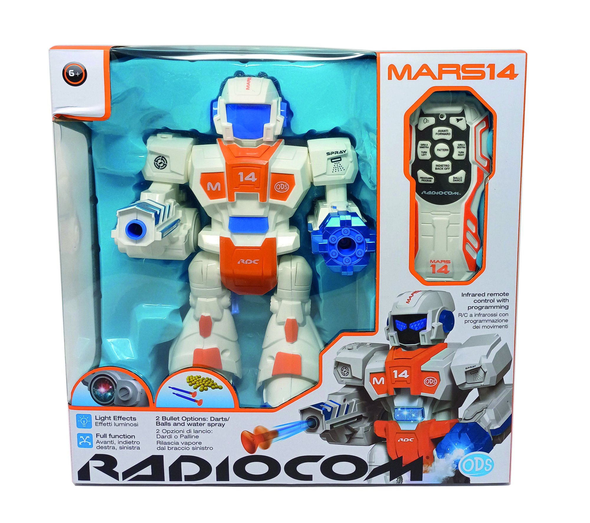 Radiocom Mars 14 robot RC spara dardi programmabile