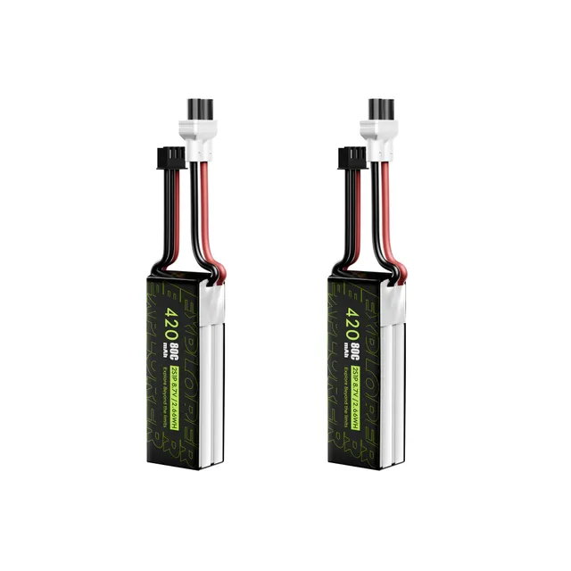 Flywoo Explorer 420mAh 2S 80C Batteria LiHV XT30UP 2 Pezzi