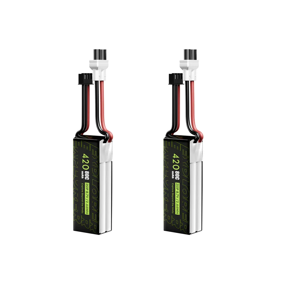 Flywoo Explorer 420mAh 2S 80C Batteria LiHV XT30UP 2 Pezzi